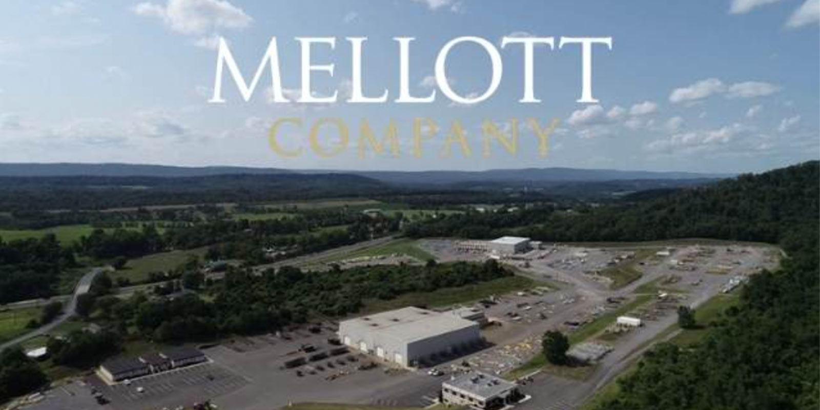 aerial view of mellott company with company logo